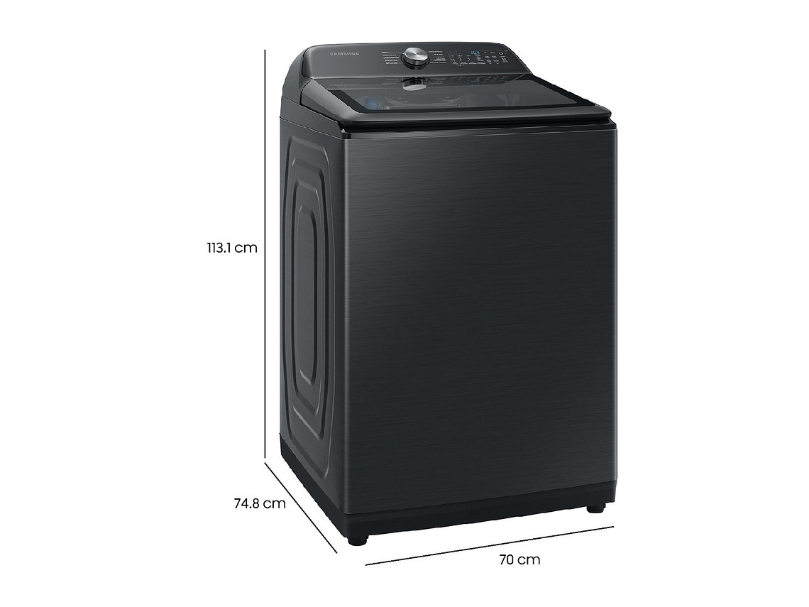 LAVADORA CARGA SUPERIOR SAMSUNG WA22A8370GV 22KG NEGRO 6