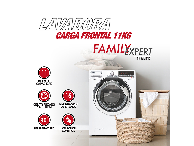LAVADORA CARGA FRONTAL 11 KG 6