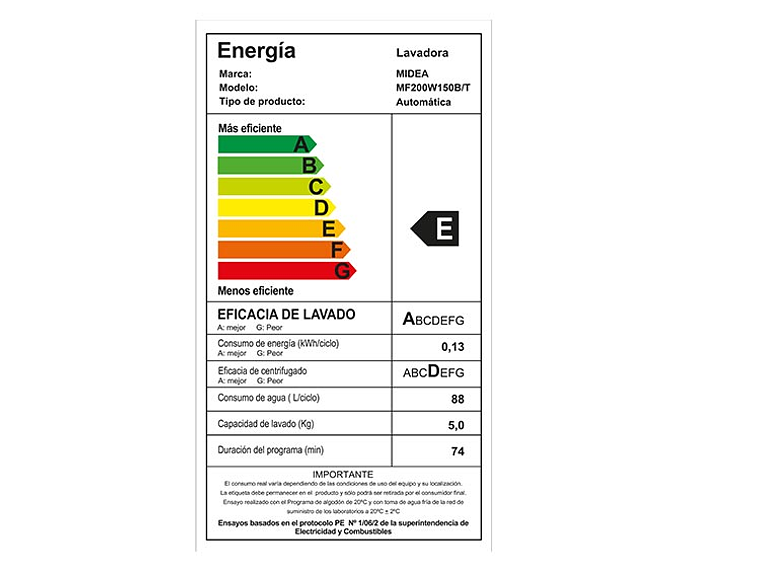 LAVADORA CARGA FRONTAL MIDEA MF200W150B/T 15KG GRAFITO 7