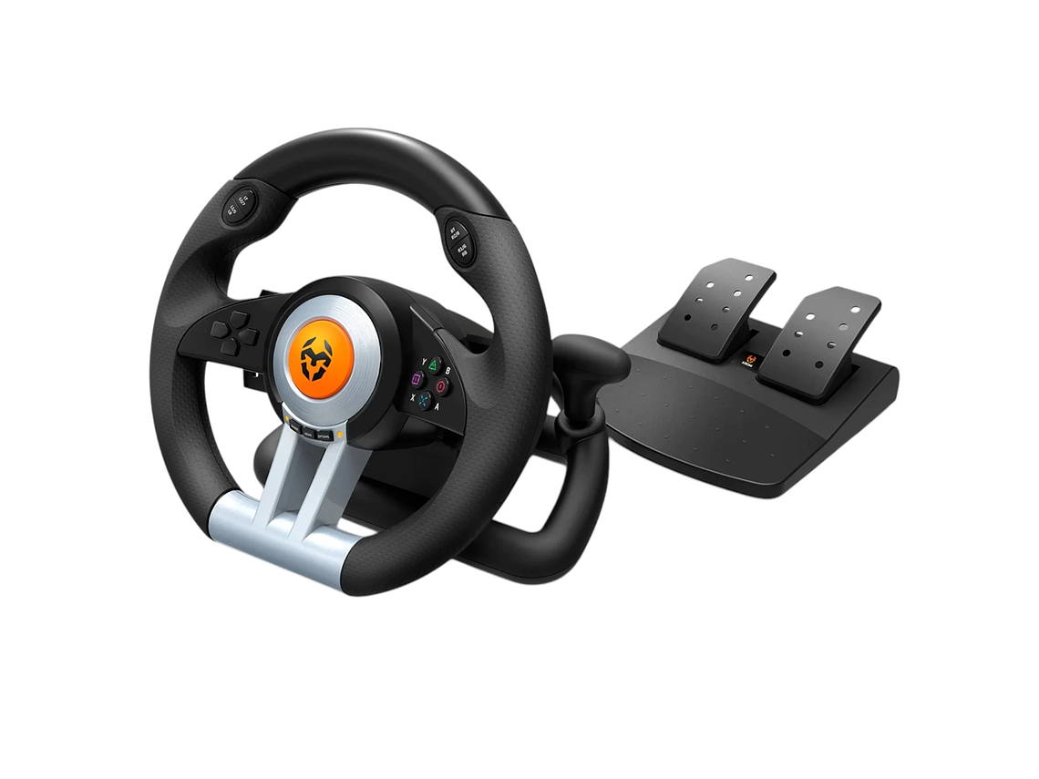 KIT VOLANTE CON PEDALES KROM K-WHEEL PREMIUM PS4 XBOX ONE PC 1