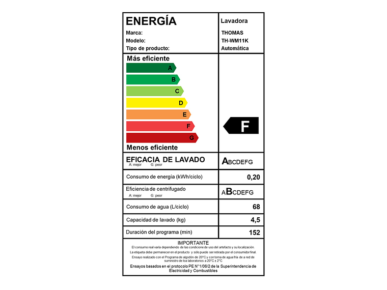 LAVADORA CARGA FRONTAL 11 KG 7