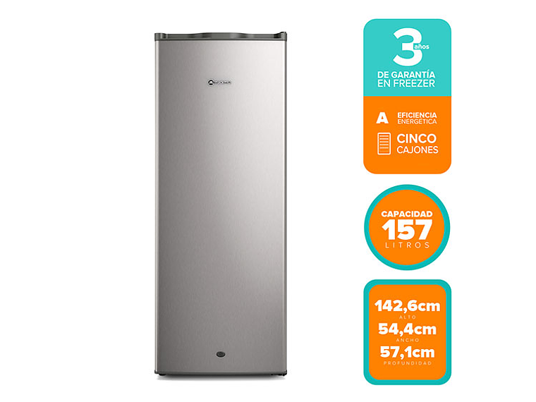 CONGELADOR VERTICAL MADEMSA 157 L FRÍO DIRECTO M-265V 1