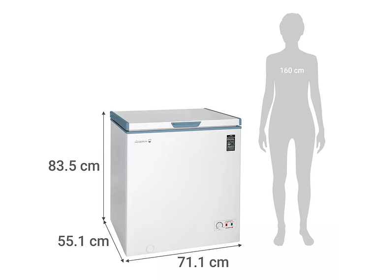 CONGELADOR SINDELEN HORIZONTAL 141 LITROS 8 NIVELES SFH-151B 4