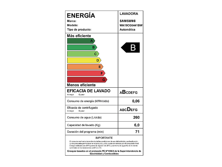 LAVADORA DE CARGA SUPERIOR 19KG CON ECO BUBBLE BLANCA 6