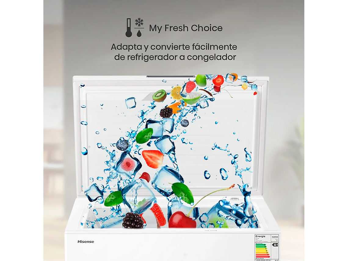 FREEZER HORIZONTAL HISENSE 297 L FRÍO DIRECTO FC-39DT BLANCO 7