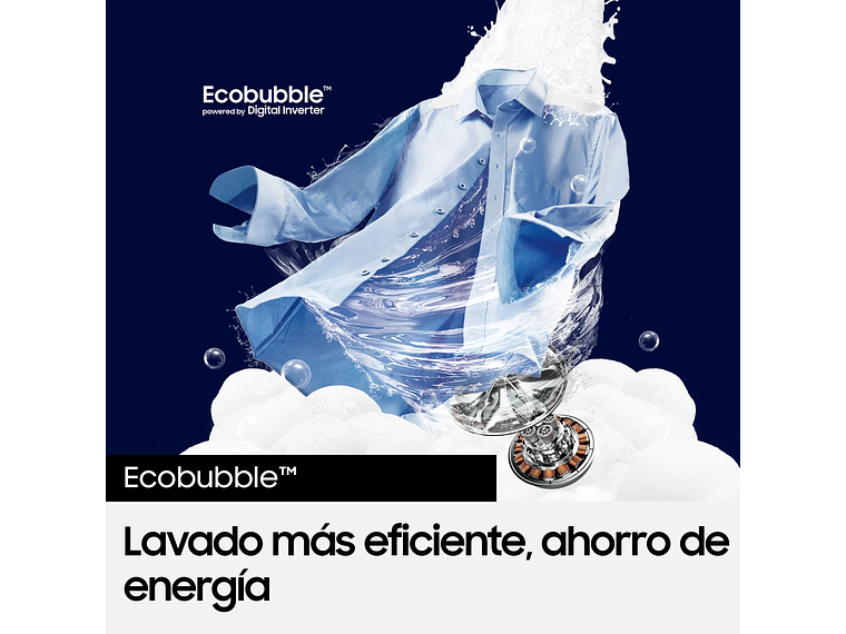 LAVADORA DE CARGA SUPERIOR 19KG CON ECO BUBBLE BLANCA 10