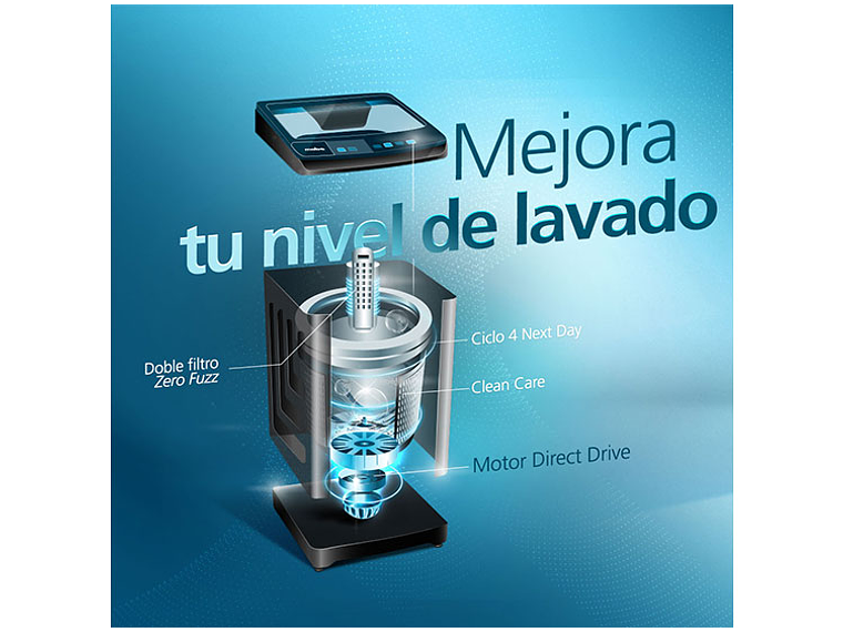LAVADORA CARGA SUPERIOR MABE LMA9120WDGCL0 19KG GRAFITO 4