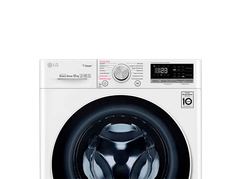 LAVADORA CARGA FRONTAL LG WM12WVC4S6 12KG BLANCO 4