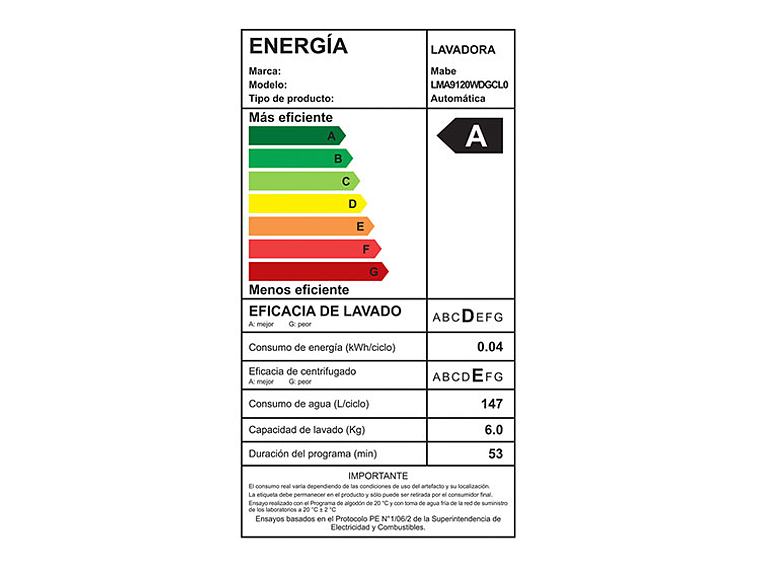 LAVADORA CARGA SUPERIOR MABE LMA9120WDGCL0 19KG GRAFITO 7