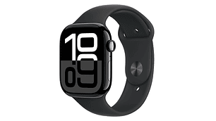 APPLE WATCH SERIES 10 GPS 46MM ALUMINUM CASE SPORT BAND M/L NEGRO