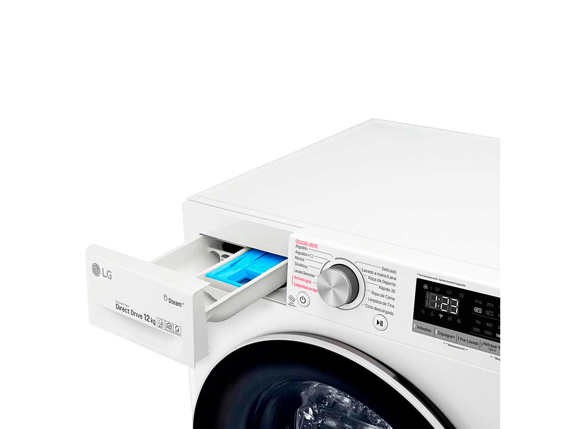 LAVADORA CARGA FRONTAL LG WM12WVC4S6 12KG BLANCO 6