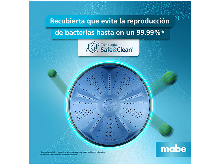 LAVADORA CARGA SUPERIOR MABE LMA9120WDGCL0 19KG GRAFITO 9