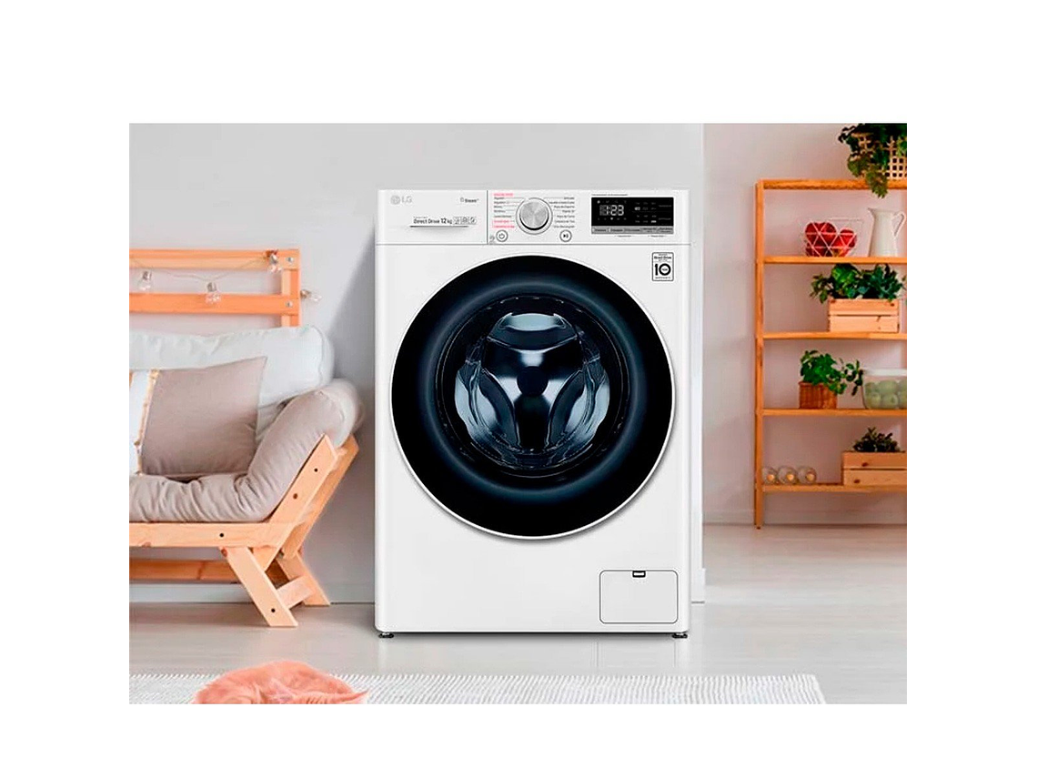 LAVADORA CARGA FRONTAL LG WM12WVC4S6 12KG BLANCO 8