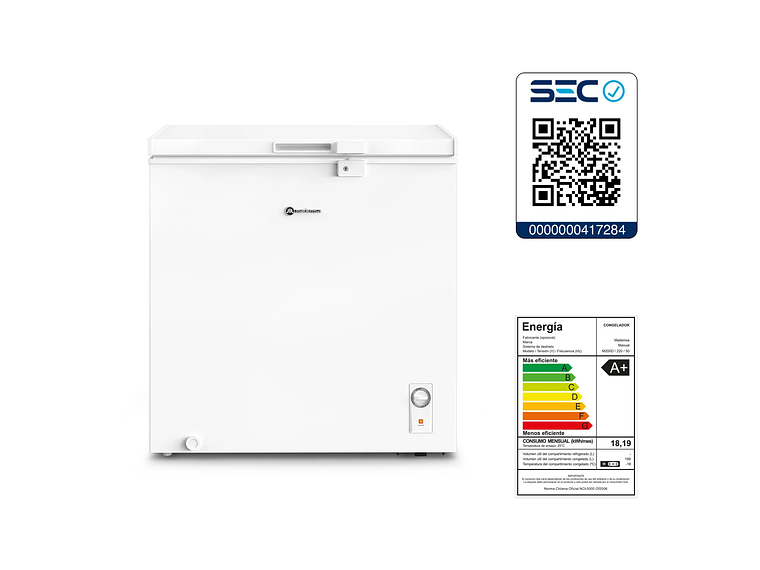 CONGELADOR FREEZER HORIZONTAL 198L FRÍO DIRECTO M200D 8