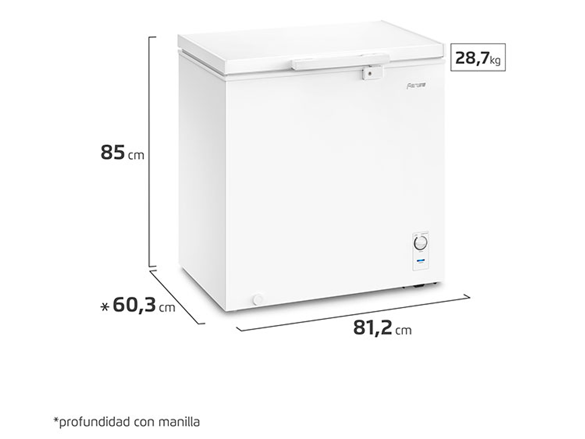 FREEZER HORIZONTAL FENSA 198 L DUAL Z200D 4