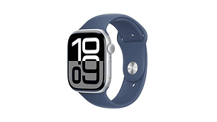 APPLE WATCH SERIE 10 46MM PLATA ALUMINIO CORREA DEPORTIVA S/M