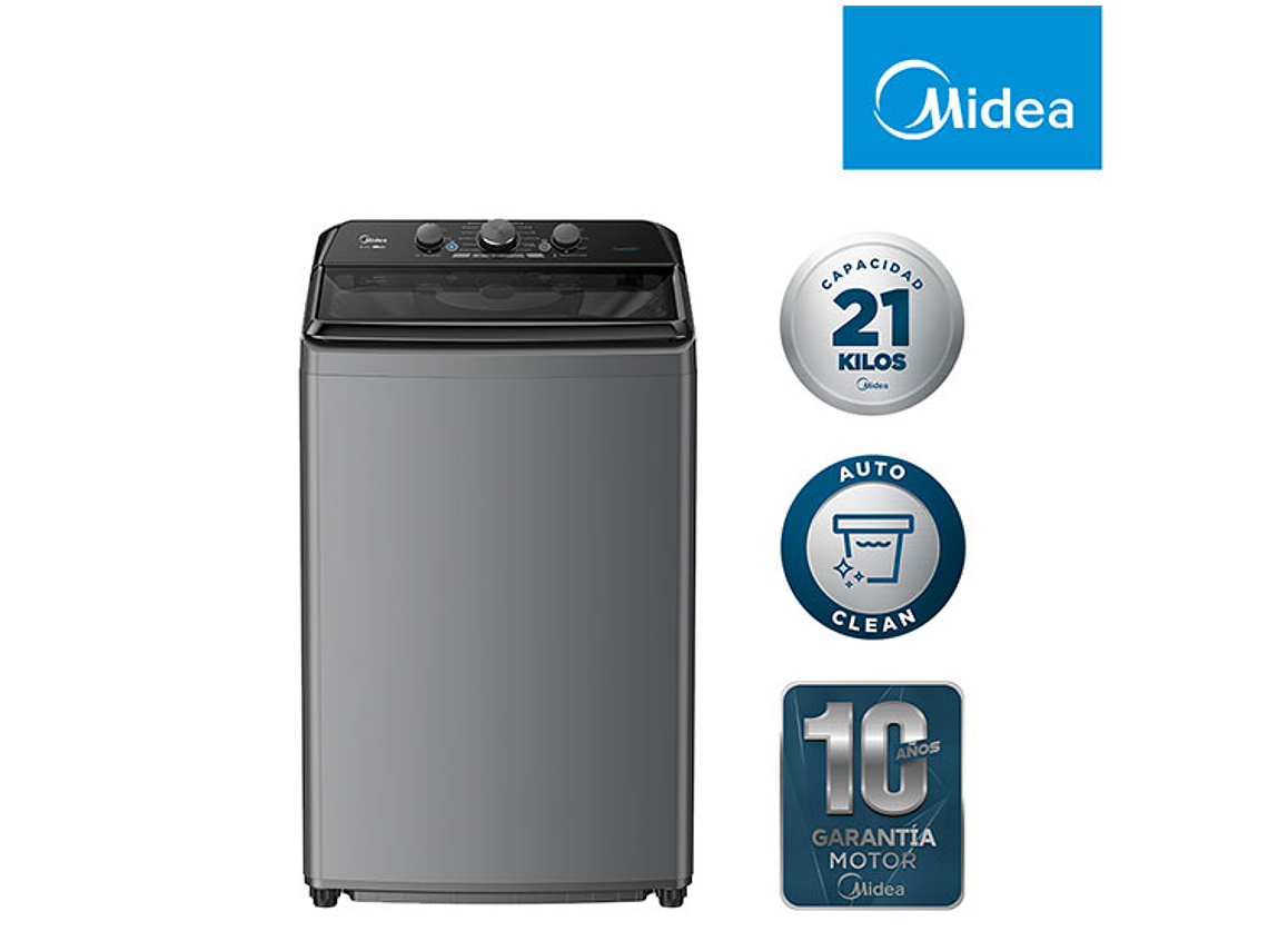 LAVADORA CARGA SUPERIOR MIDEA MA500W210 21KG GRIS 1
