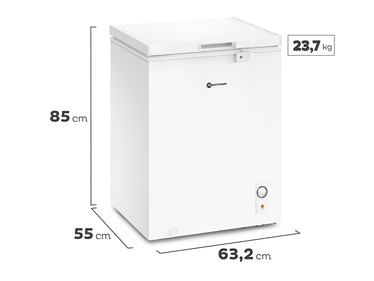 FREEZER HORIZONTAL MADEMSA 142 L FRÍO DIRECTO DUAL M150D 2