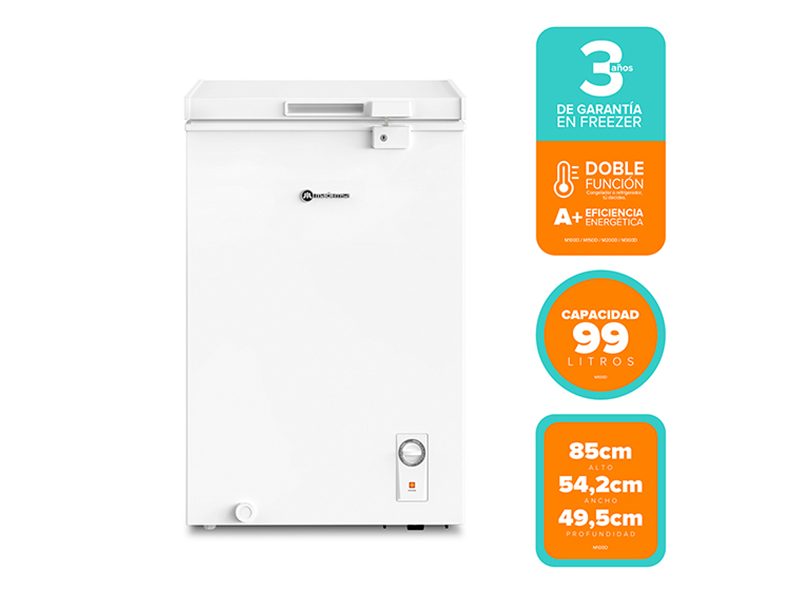 FREEZER HORIZONTAL MADEMSA 99 L FRÍO DIRECTO DUAL M100D 1