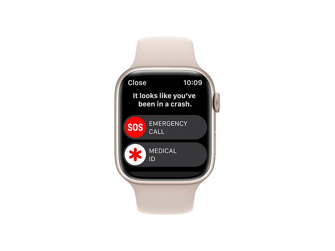 APPLE WATCH SERIE 8 (GPS) CAJA STARLIGHT ALUMINIO 45MM CON CORREA SPORT STARLIGHT - M/L 1