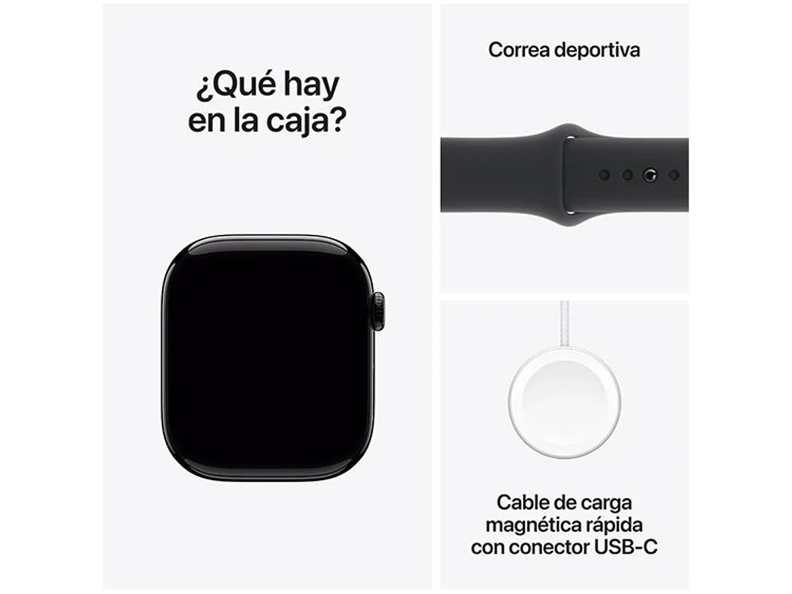 APPLE WATCH S10 ALUMINIO 46MM SPORT BAND M/L NEGRO 8
