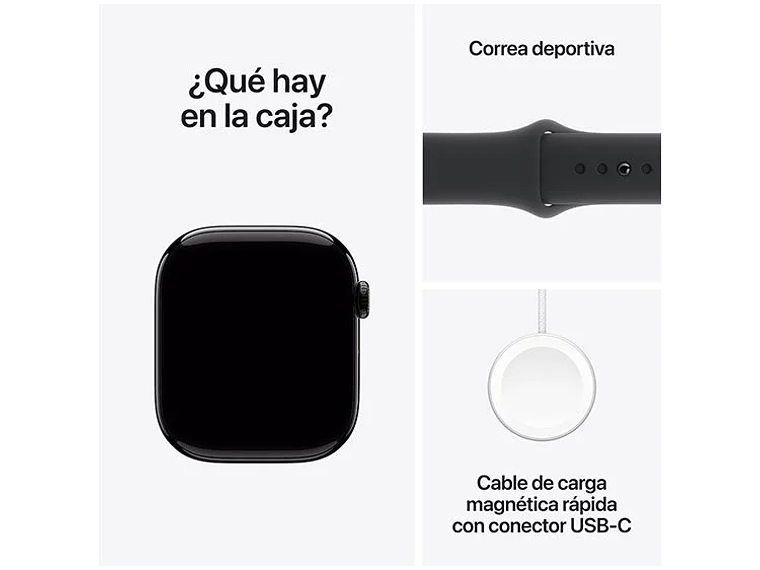 APPLE WATCH S10 ALUMINIO 46MM SPORT BAND M/L NEGRO 8