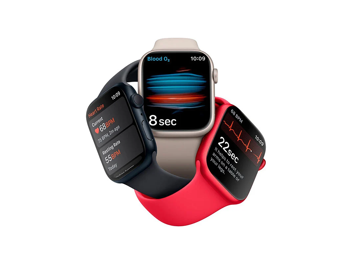 APPLE WATCH SERIE 8 (GPS) CAJA STARLIGHT ALUMINIO 45MM CON CORREA SPORT STARLIGHT - M/L 6