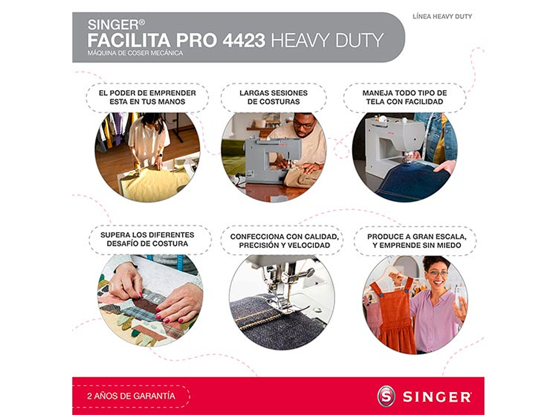 MÁQUINA DE COSER SINGER FACILITA PRO 4423 HEAVY DUTY 11