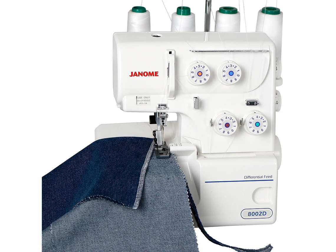 MÁQUINA DE COSER JANOME 1000A + OVERLOCK 8002D 8