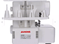 MÁQUINA DE COSER OVERLOCK JANOME PORTABLE COLOR BLANCO 220V - Miniatura 4