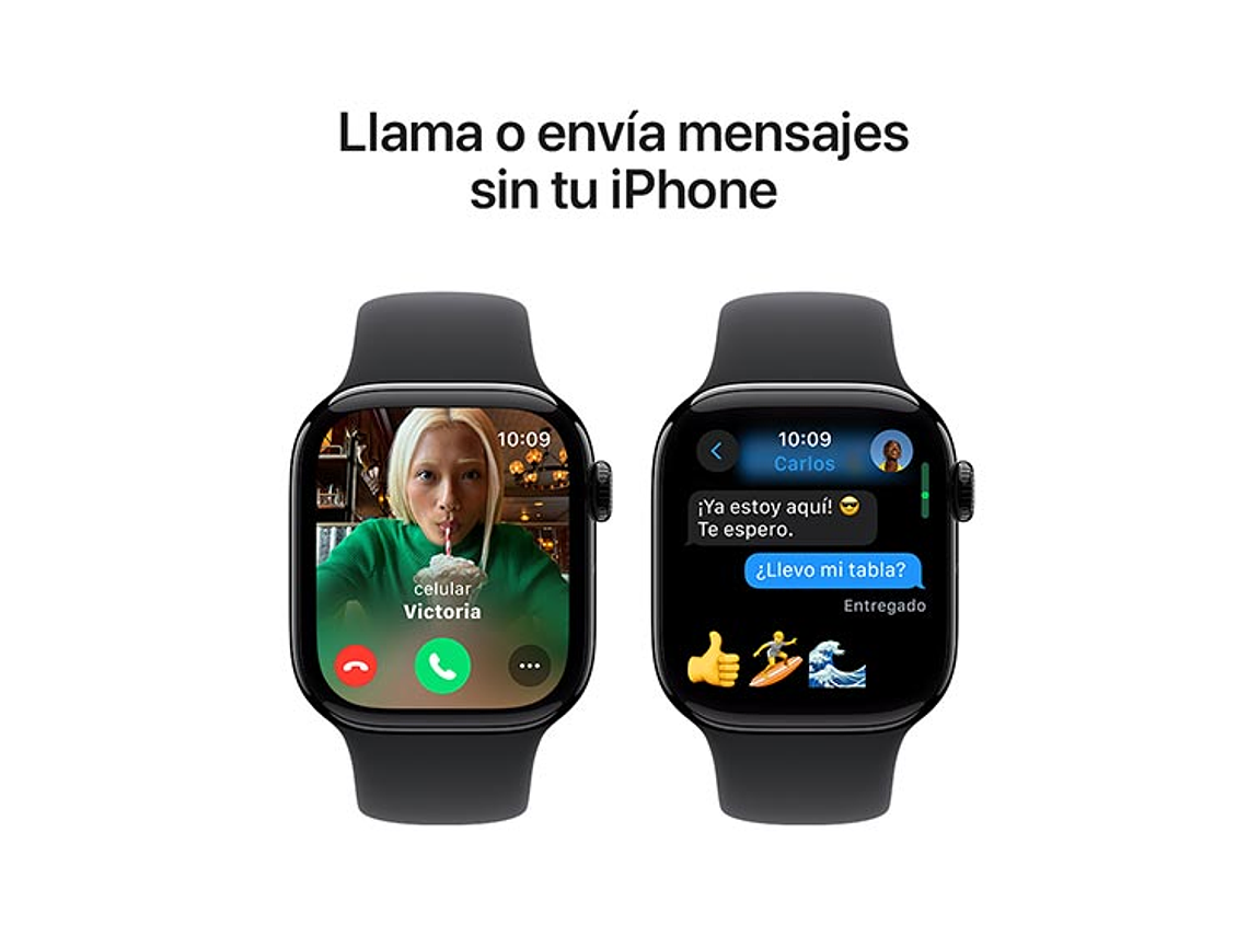 APPLE WATCH SERIE 10 42MM NEGRO ALUMINIO CORREA DEPORTIVA M/L 6