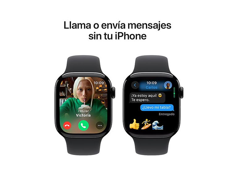 APPLE WATCH SERIE 10 42MM NEGRO ALUMINIO CORREA DEPORTIVA M/L 6