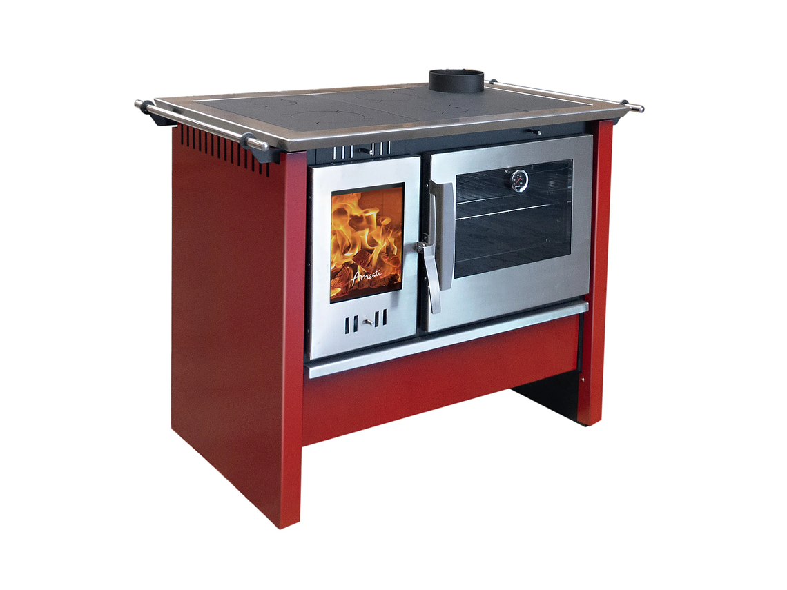 COCINA A LEÑA ALLEGRA XL ROJA AMESTI 1