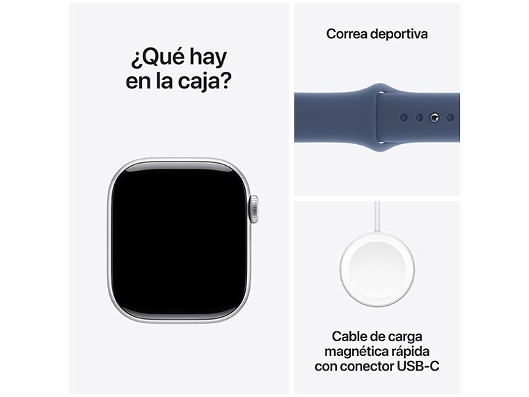 APPLE WATCH SERIE 10 42MM PLATA ALUMINIO CORREA DEPORTIVA S/M 4