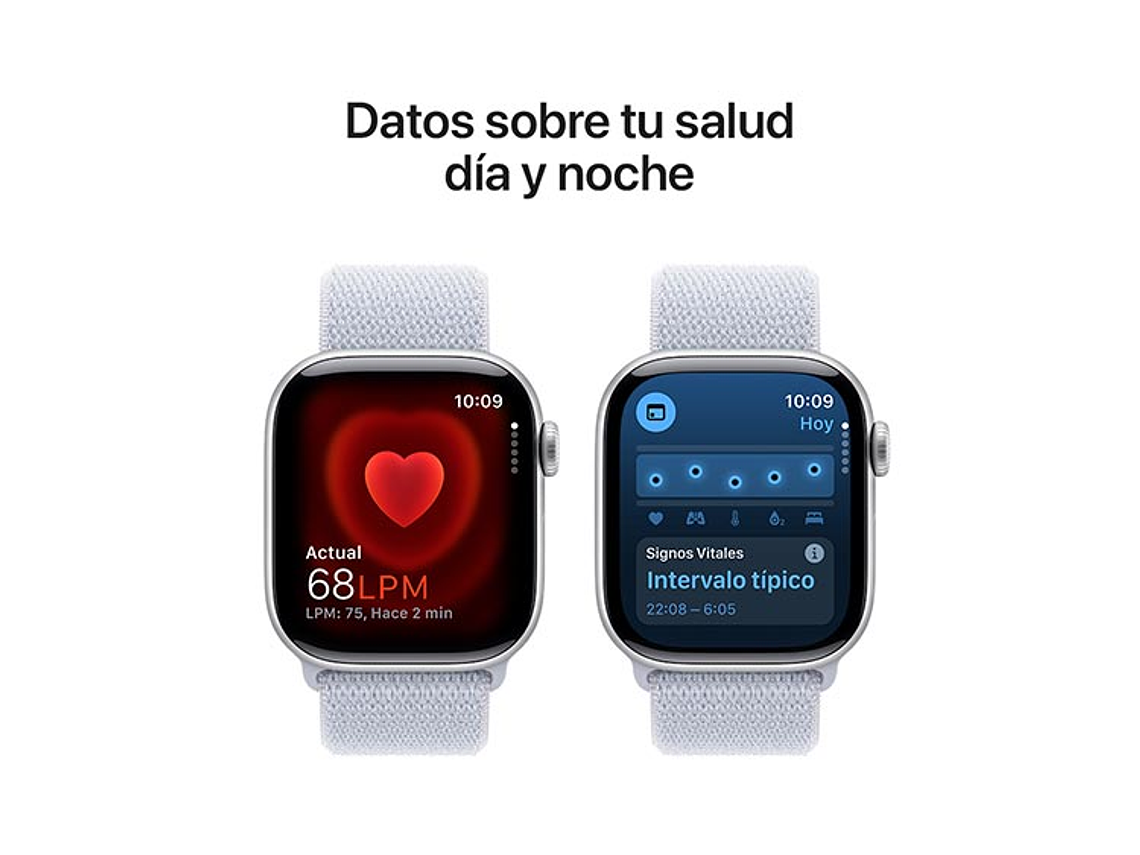 APPLE WATCH SERIE 10 42MM PLATA ALUMINIO CORREA LOOP DEPORTIVA 2