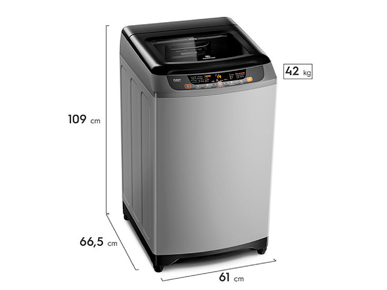 LAVADORA CARGA SUPERIOR MADEMSA 20 SZG 20KG GRIS 4