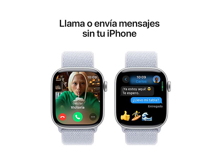 APPLE WATCH SERIE 10 42MM PLATA ALUMINIO CORREA LOOP DEPORTIVA 5
