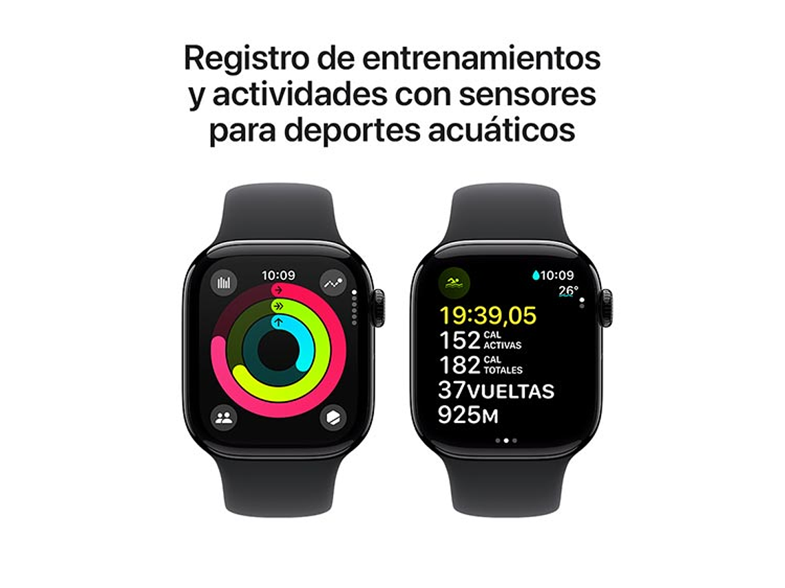 APPLE WATCH SERIE 10 42MM NEGRO ALUMINIO CORREA DEPORTIVA S/M 7