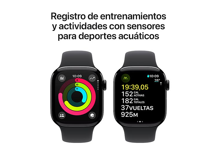 APPLE WATCH SERIE 10 42MM NEGRO ALUMINIO CORREA DEPORTIVA S/M 7