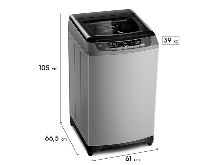 LAVADORA CARGA SUPERIOR MADEMSA 16 SZG 16KG PLATA 2
