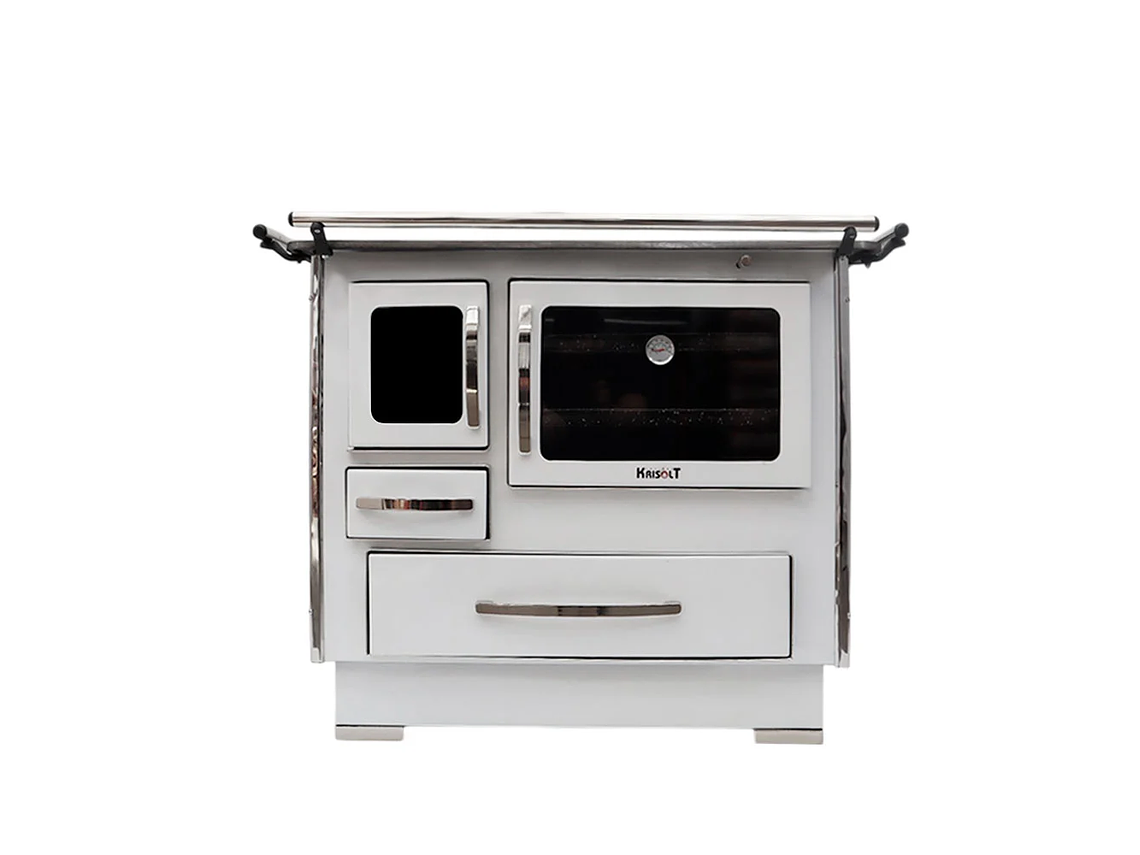 COCINA A LEÑA 4P MODELO GLASS ALTA 102×72 BLANCO 2