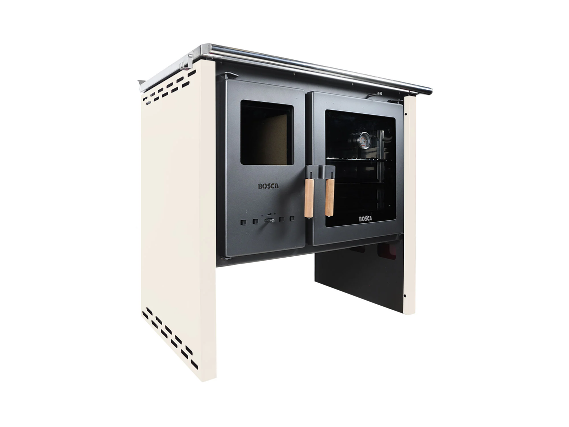 PACK COCINA A LEÑA BOSCA HESTIA 90 CREMA + KIT BASE 5