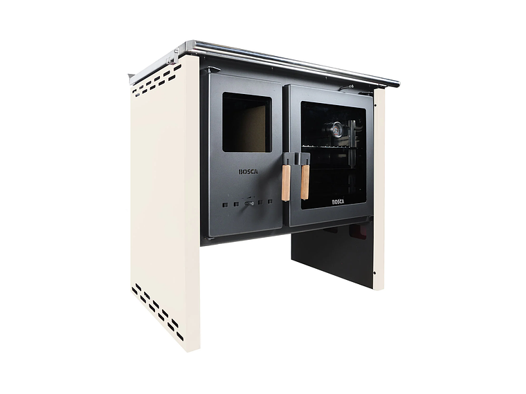 PACK COCINA A LEÑA BOSCA HESTIA 90 CREMA + KIT BASE 5