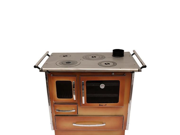 COCINA A LEÑA 4P MODELO GLASS ALTA 92×62 DIFUMADO 3