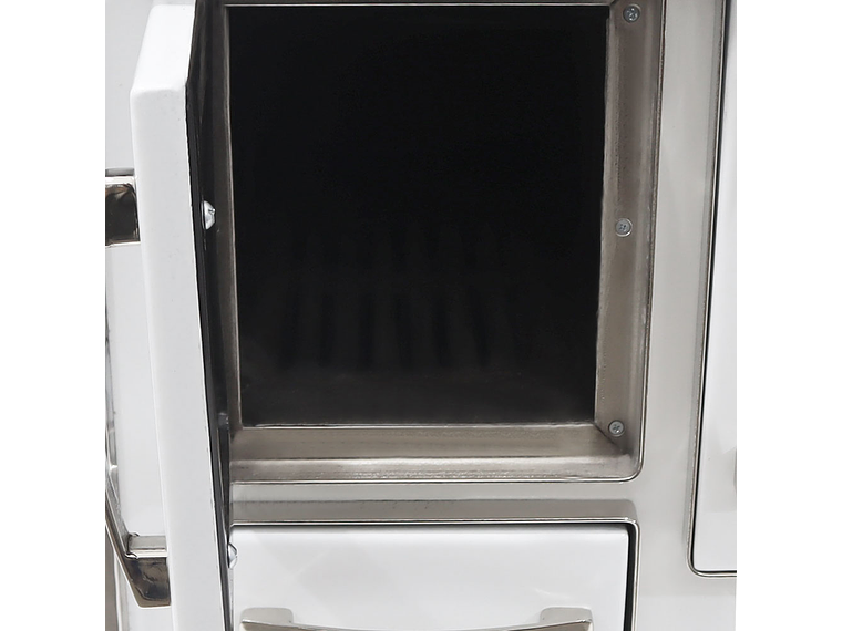 COCINA A LEÑA 4P MODELO GLASS ALTA 102×72 BLANCO 5