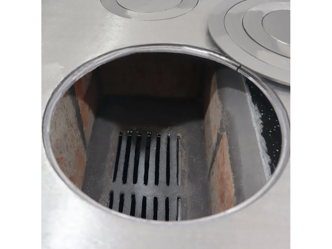 COCINA A LEÑA 4P MODELO GLASS ALTA 102×72 BLANCO 6