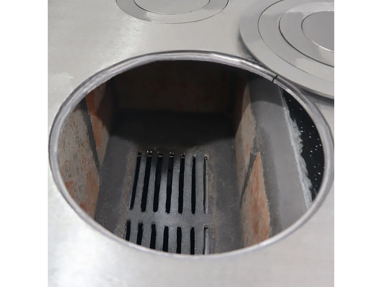 COCINA A LEÑA 4P MODELO GLASS ALTA 102×72 BLANCO 6