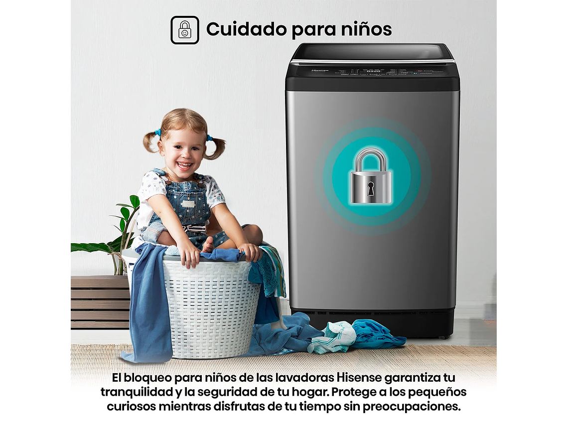 LAVADORA CARGA SUPERIOR HISENSE WT3J1323UT 13KG GRIS 13