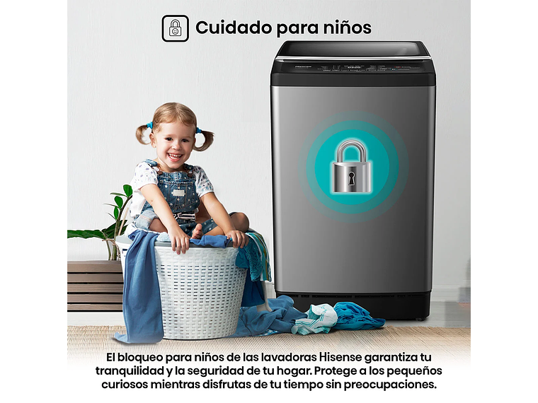 LAVADORA CARGA SUPERIOR HISENSE WT3J1323UT 13KG GRIS 13