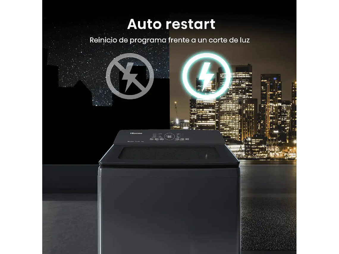 LAVADORA CARGA SUPERIOR HISENSE WT3I2123UT 21KG GRIS 15